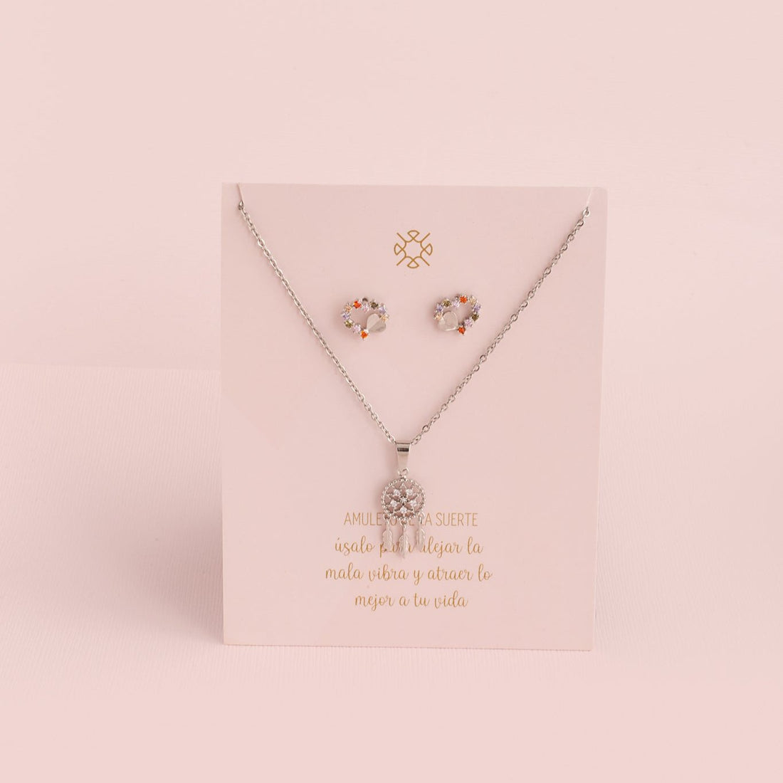 Packs Collar Atrapasueños Místico + Aretes Corazón