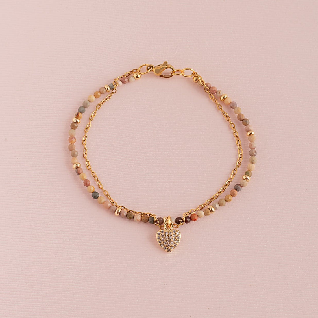 Pulsera Rafaella Nature - Corazón Strass