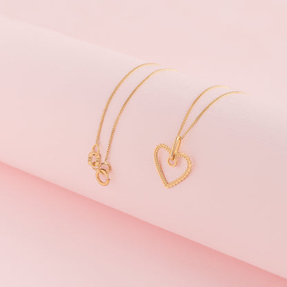 Dije Corazón Calado Oro 18k (precio no incluye cadena)