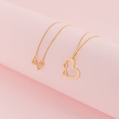 Collar Corazón Infinito Oro 18k