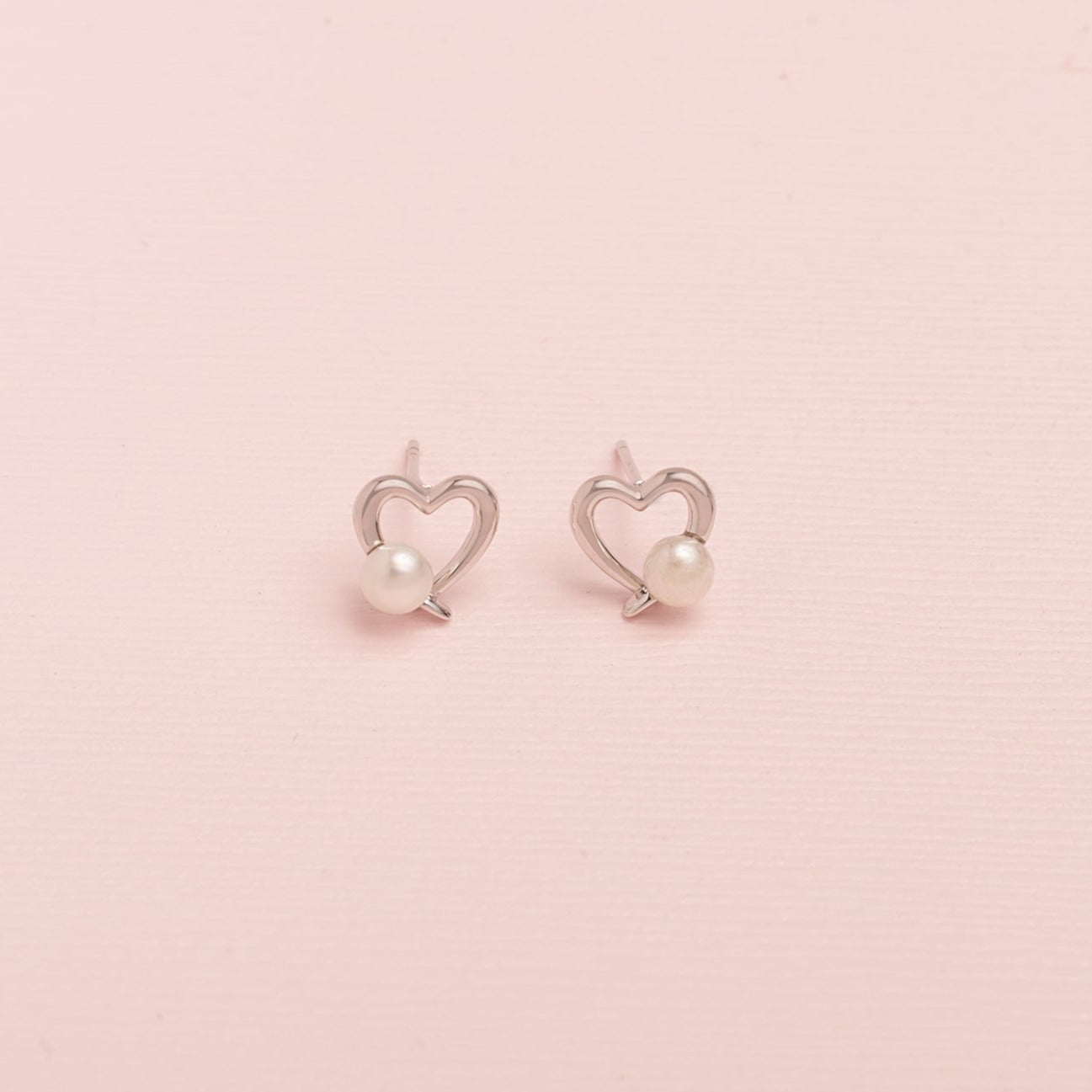 Aretes Romance Corazón-Perla