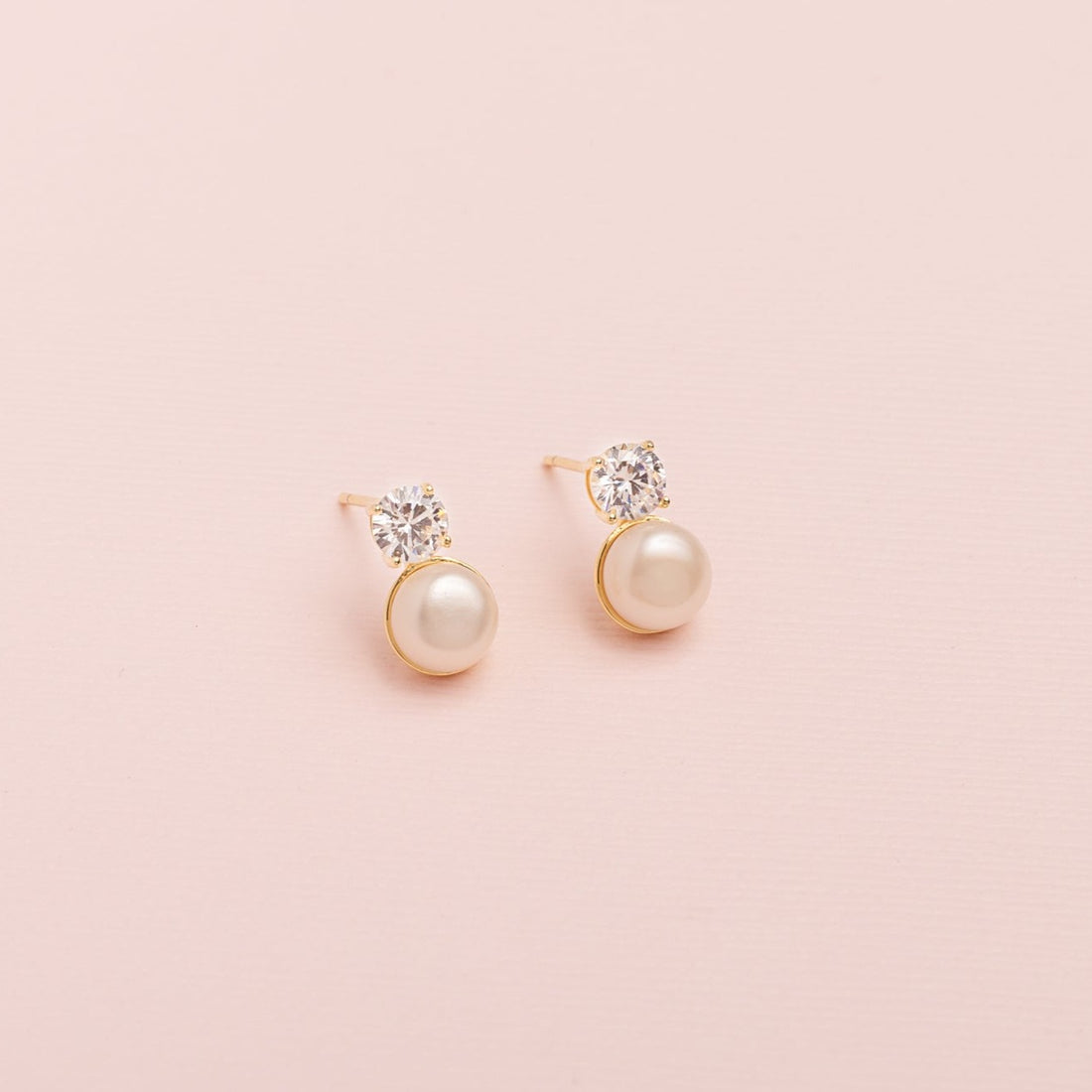 Aretes Glam Punto Luz-Perla