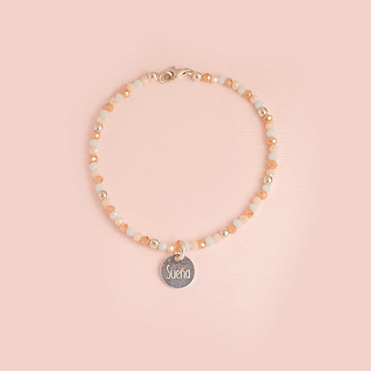 Pulsera Vera Broche Placa Redonda