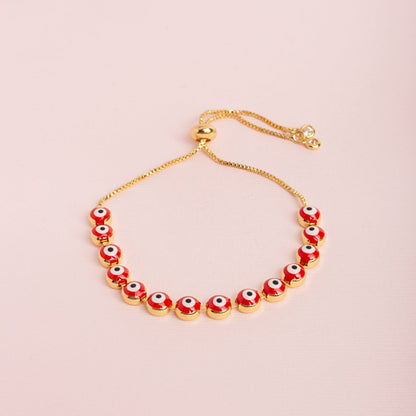 Pulsera Ojos Turcos Rojos