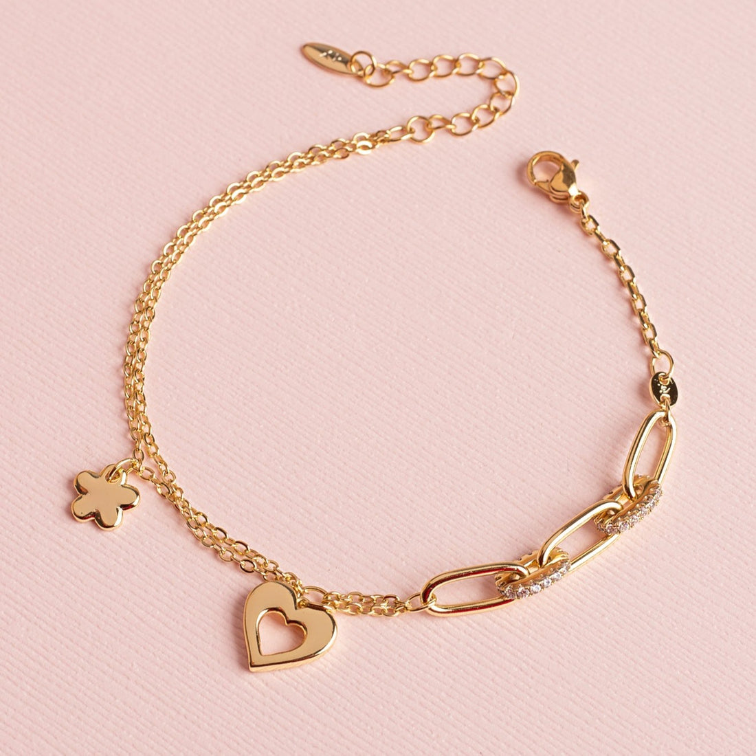 Pulsera Flor y Corazón