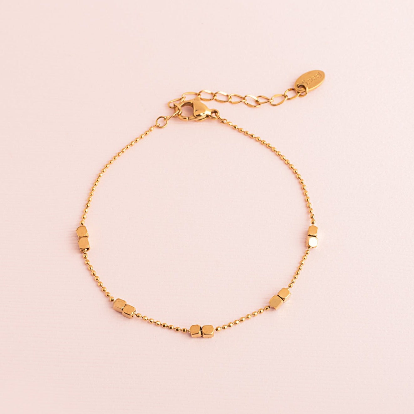 Pulsera Sole Cadena Cubos Pasante