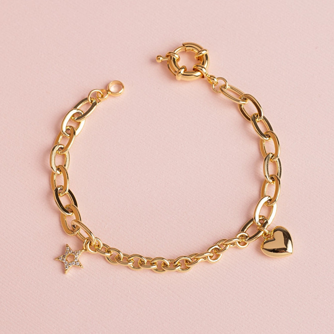 Pulsera Corazón y Estrella