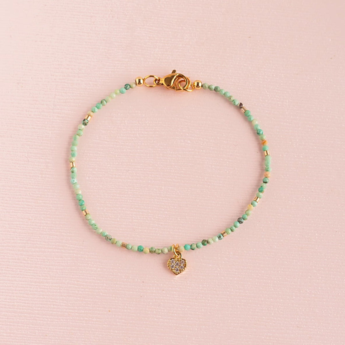 Pulsera Vera Nature - Corazón Mini Strass