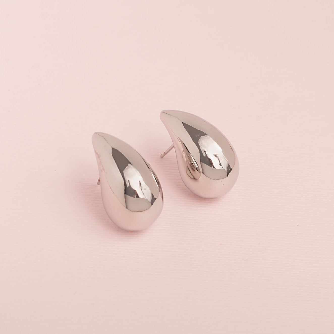 Aretes Drop Grande Plateado