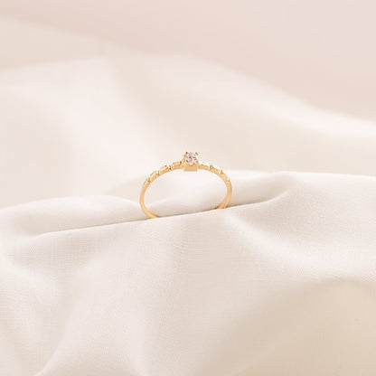 Anillo Promesa Punto Luz Mini Oro 18K