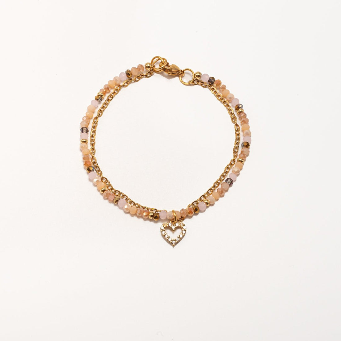 Pulsera Rafaella Corazón Calado Strass C74