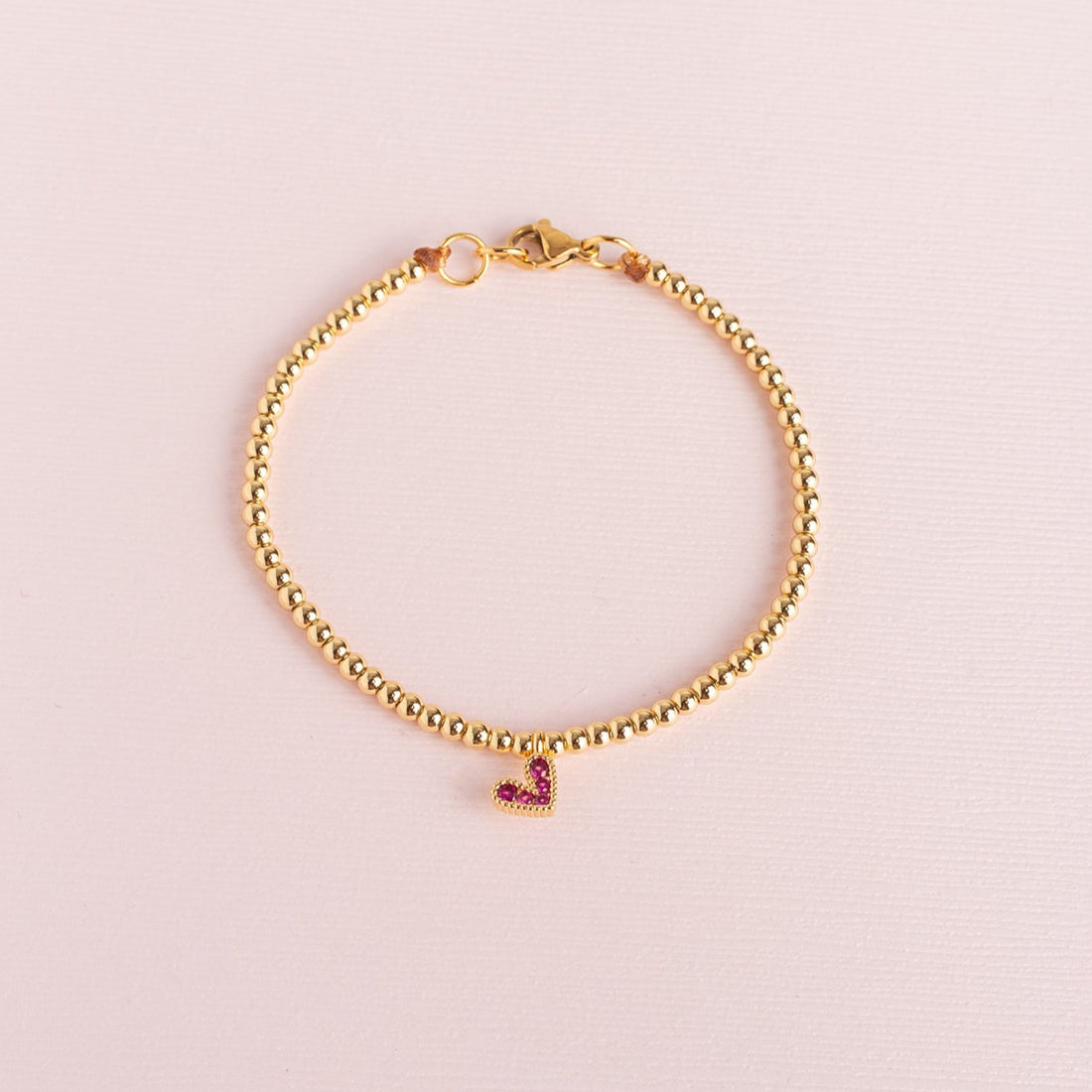 Pulsera Sole Esfera Broche Corazón Fucsia