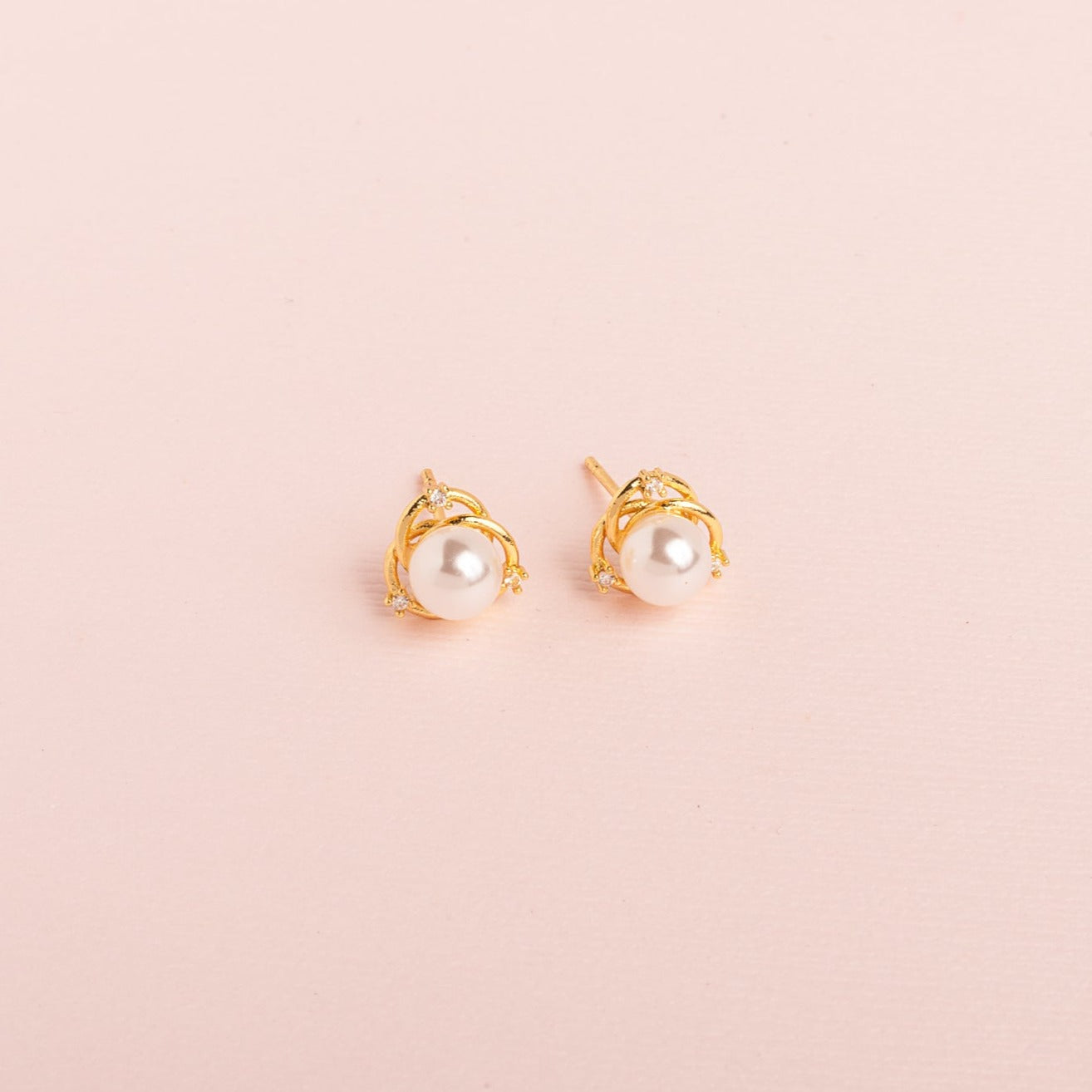 Aretes Aro Triple puntos Luz y Perla
