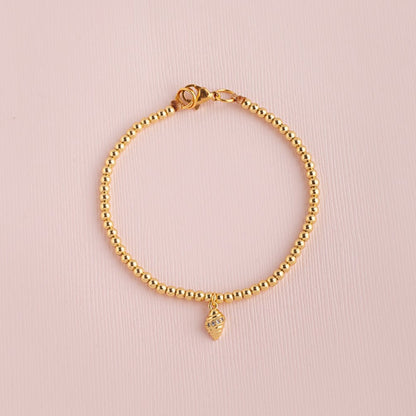 Pulsera Sole Esfera Broche Caracola Strass