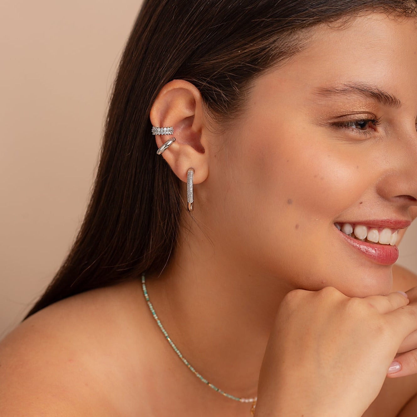 Earcuff Adina Plateado