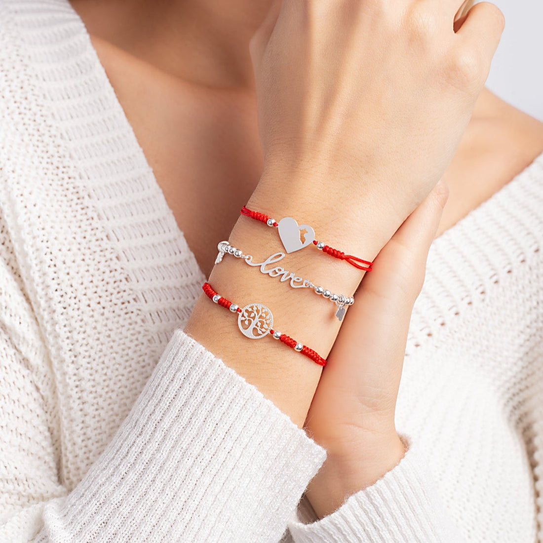 Pulsera Lia Snake rojo - Corazón mapa del Perú calado *