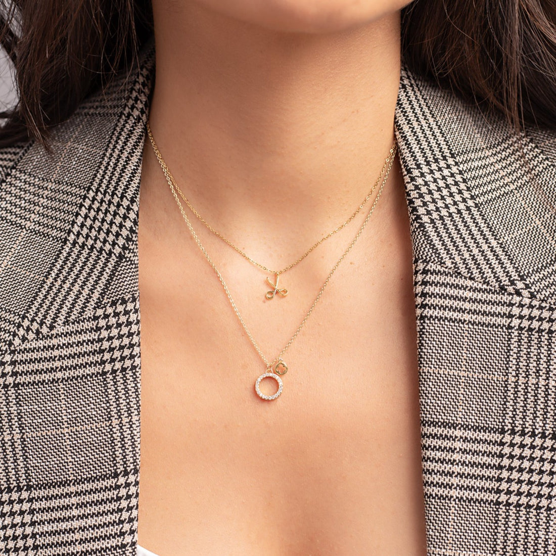Collar Círculo de la Vida y Trébol de la Suerte