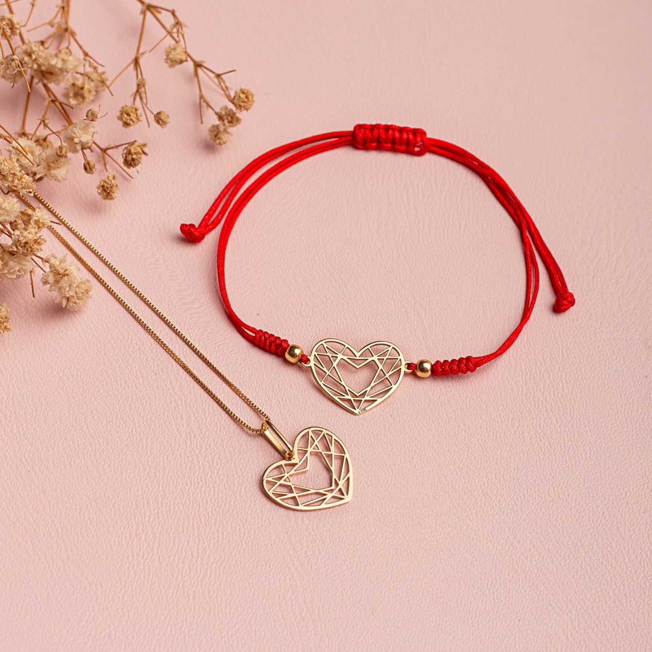 Collar Corazón Prisma Oro 18k