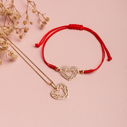 Collar Corazón Prisma Oro 18k