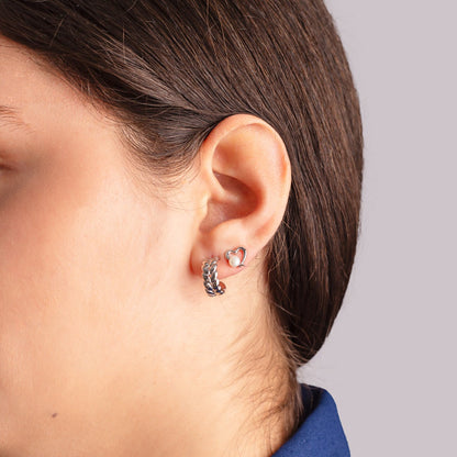 Aretes Romance Corazón-Perla