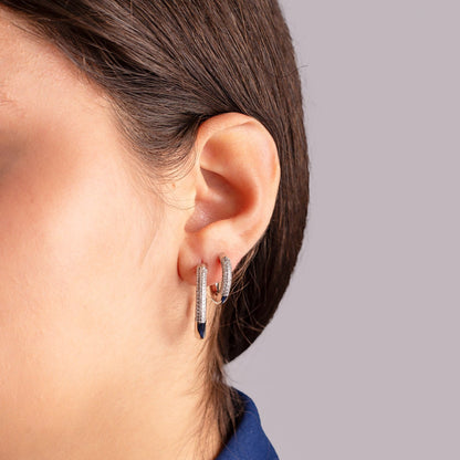 Argollas Lucia Plateado Strass