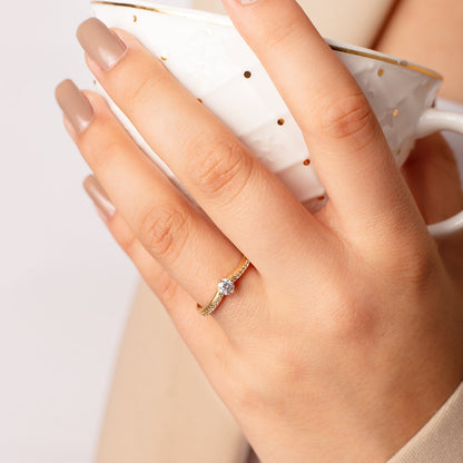 Anillo Promesa Oro 18K
