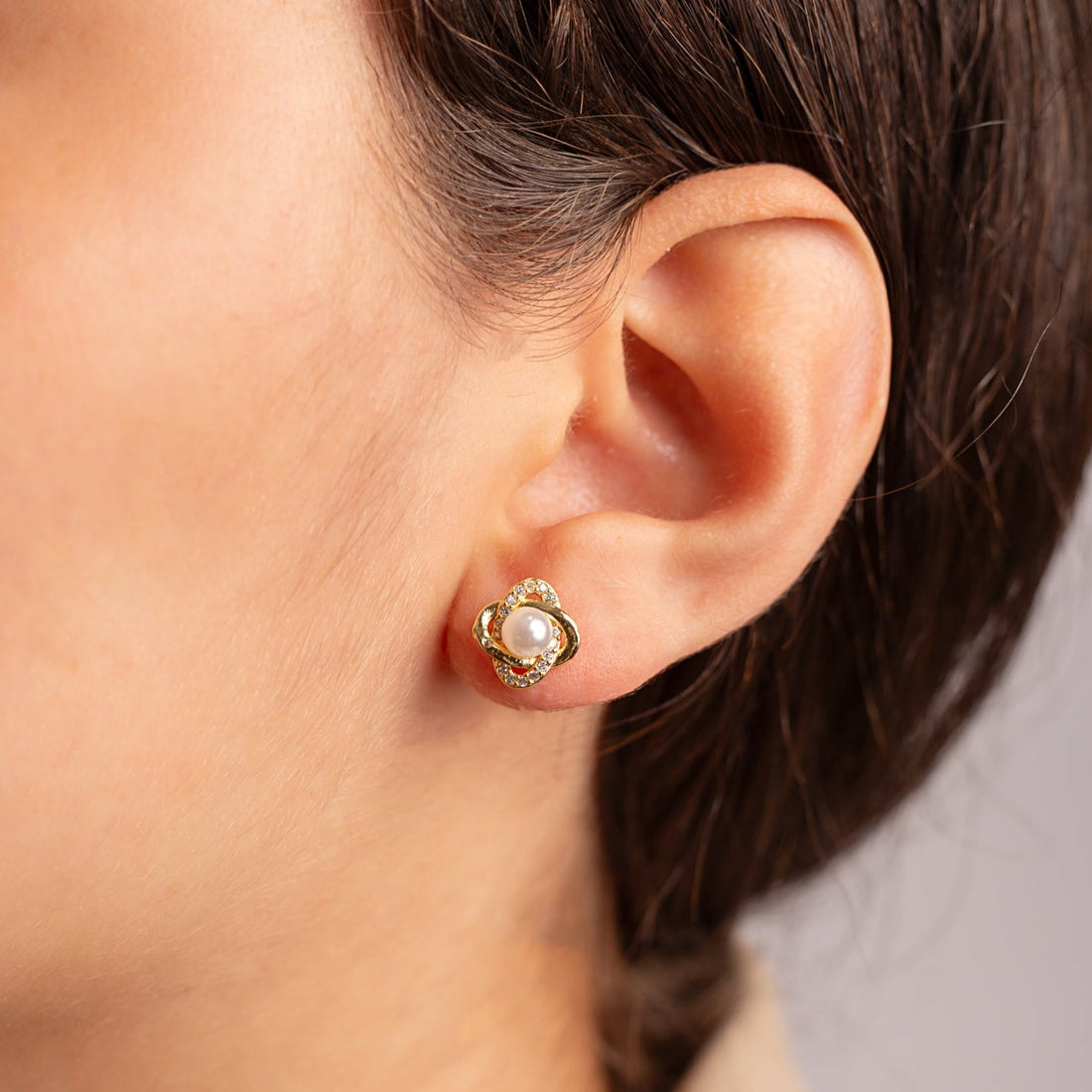 Aretes Galicia Perla-Strass