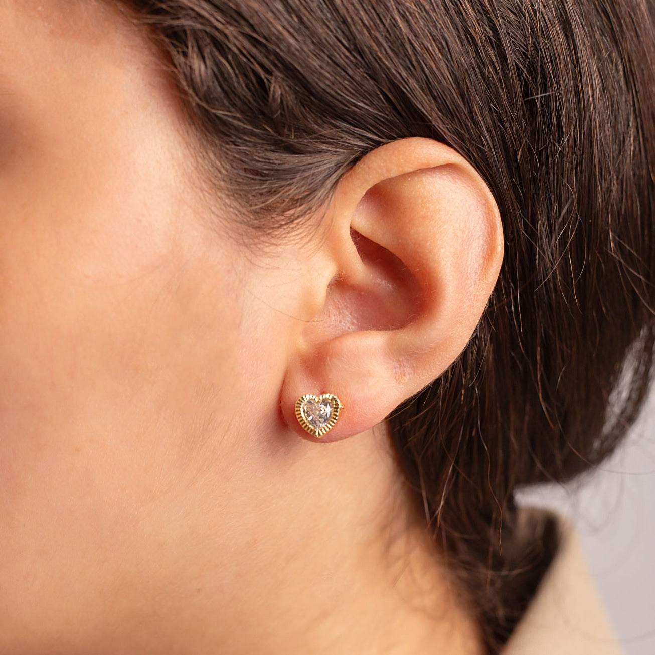 Aretes Corazón Brillante