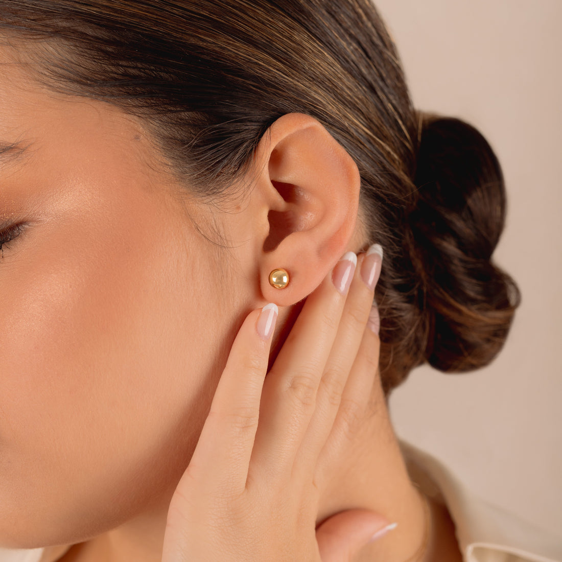 Aretes Bombita Oro 18K