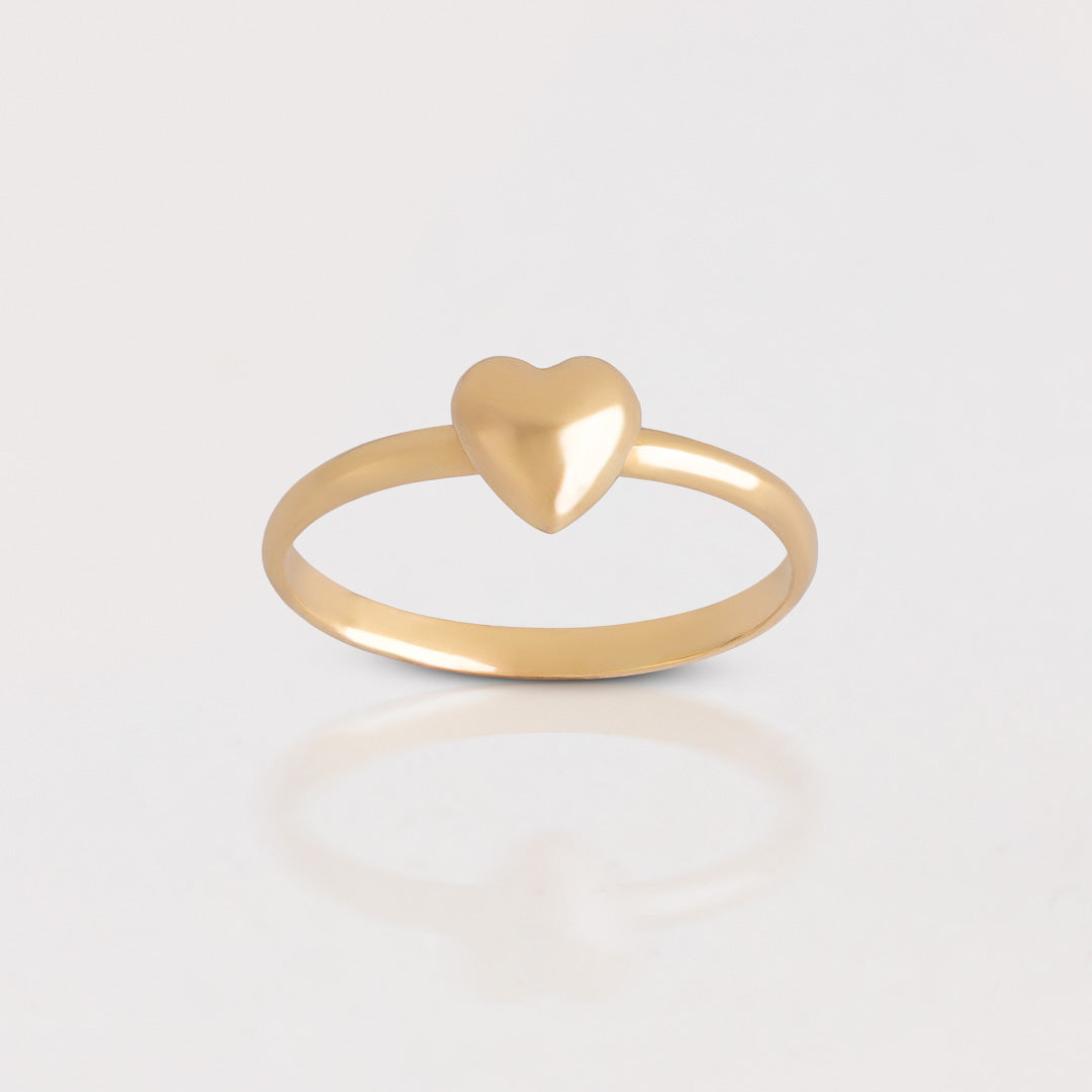 Anillo Corazón Bombeado ORO 18K