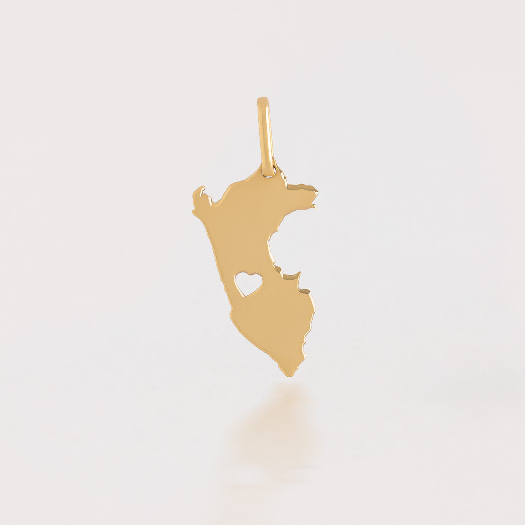 Dije Mapa del Perú ORO 18K