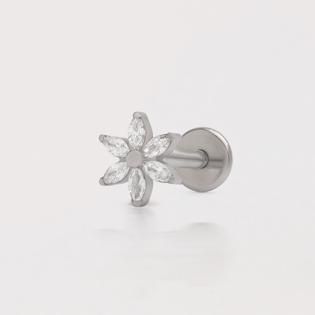 Piercing Margarita plateada