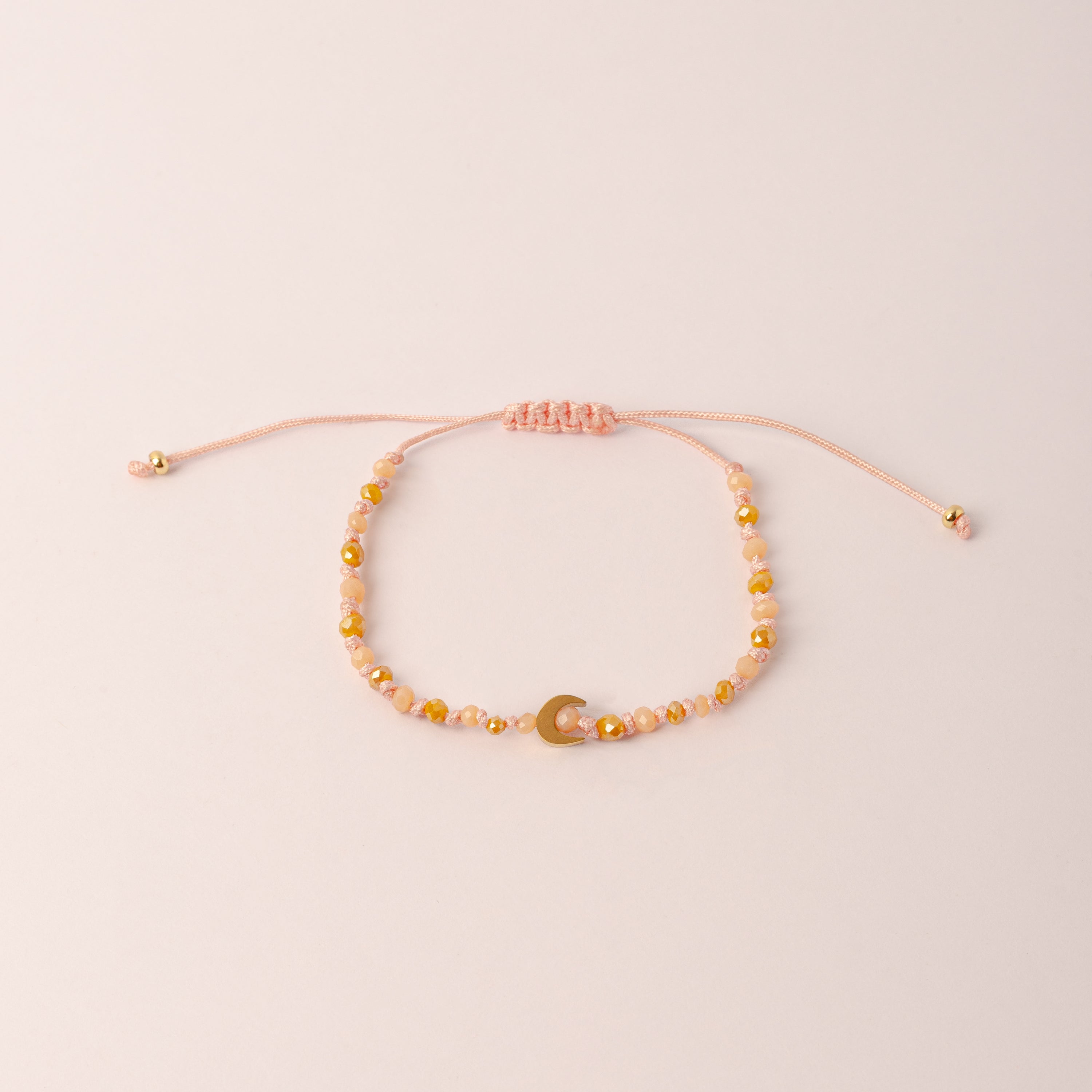 Pulsera Vera Hilo Nudo Salmón Luna