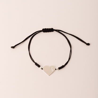 Pulsera Lia Snake negro - Corazón mapa del Perú calado *