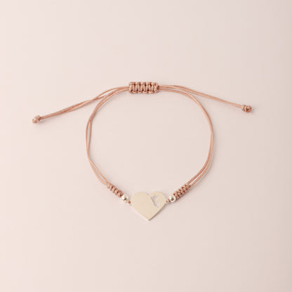 Pulsera Lia Snake rosado viejo - Corazón mapa del Perú