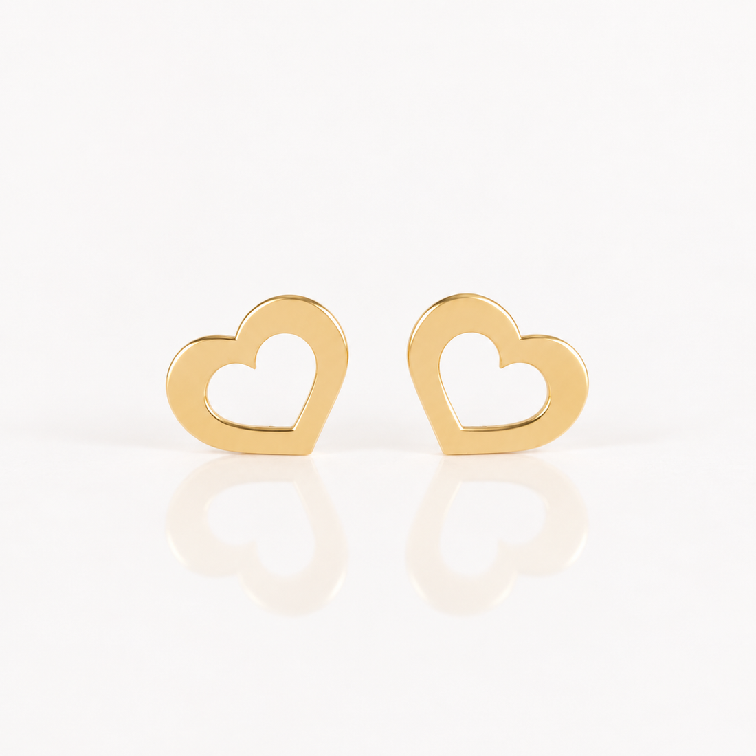 Aretes Corazón Calado Oro18k