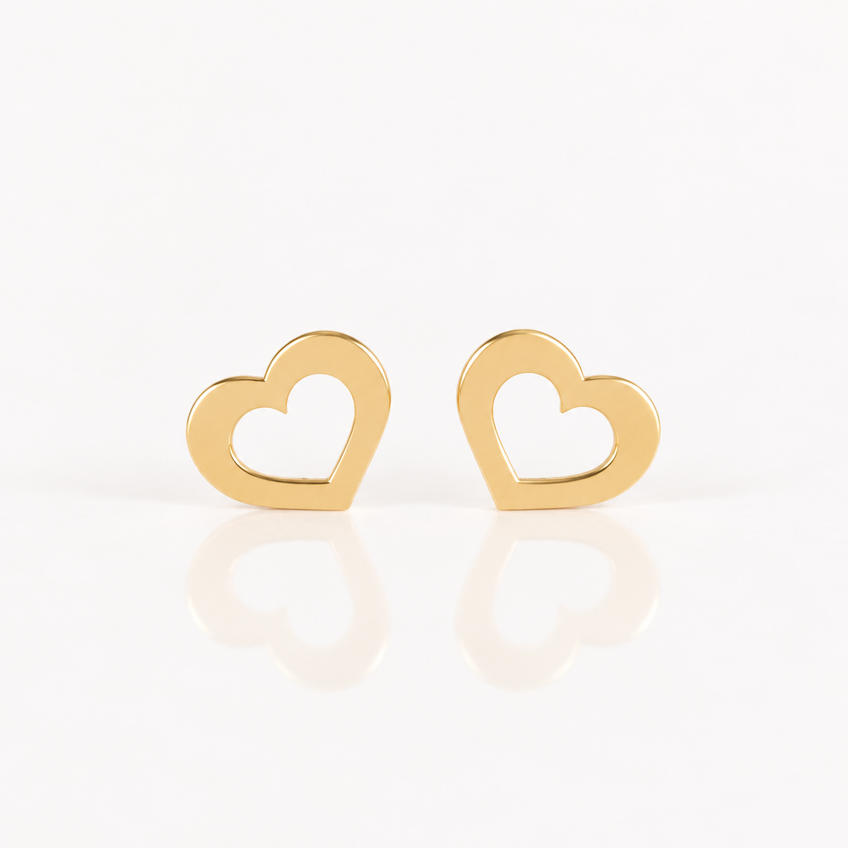 Aretes Corazón Calado Oro18k