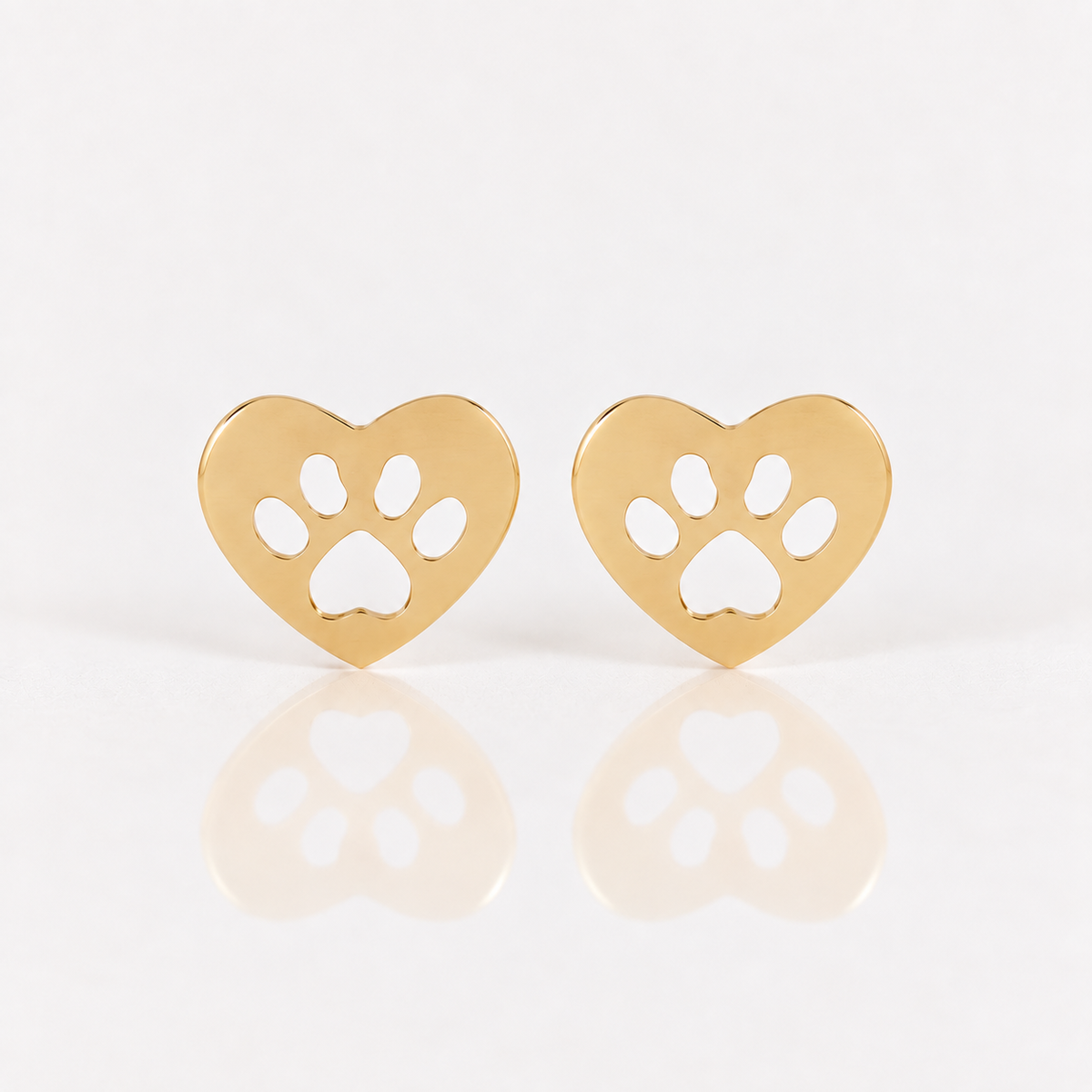 Aretes Huellita Oro18k