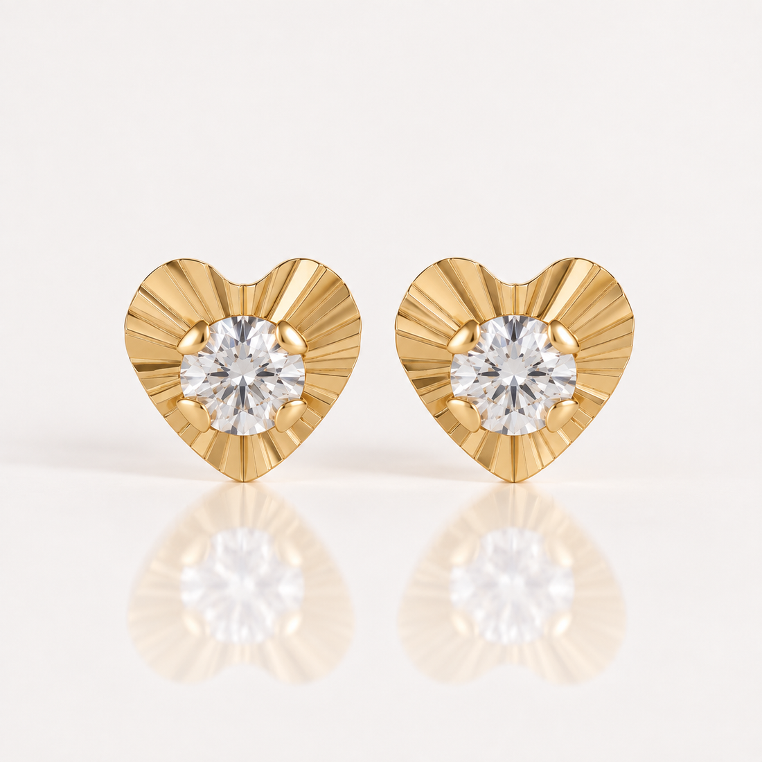 Abridores Corazón Punto Luz Oro 18k