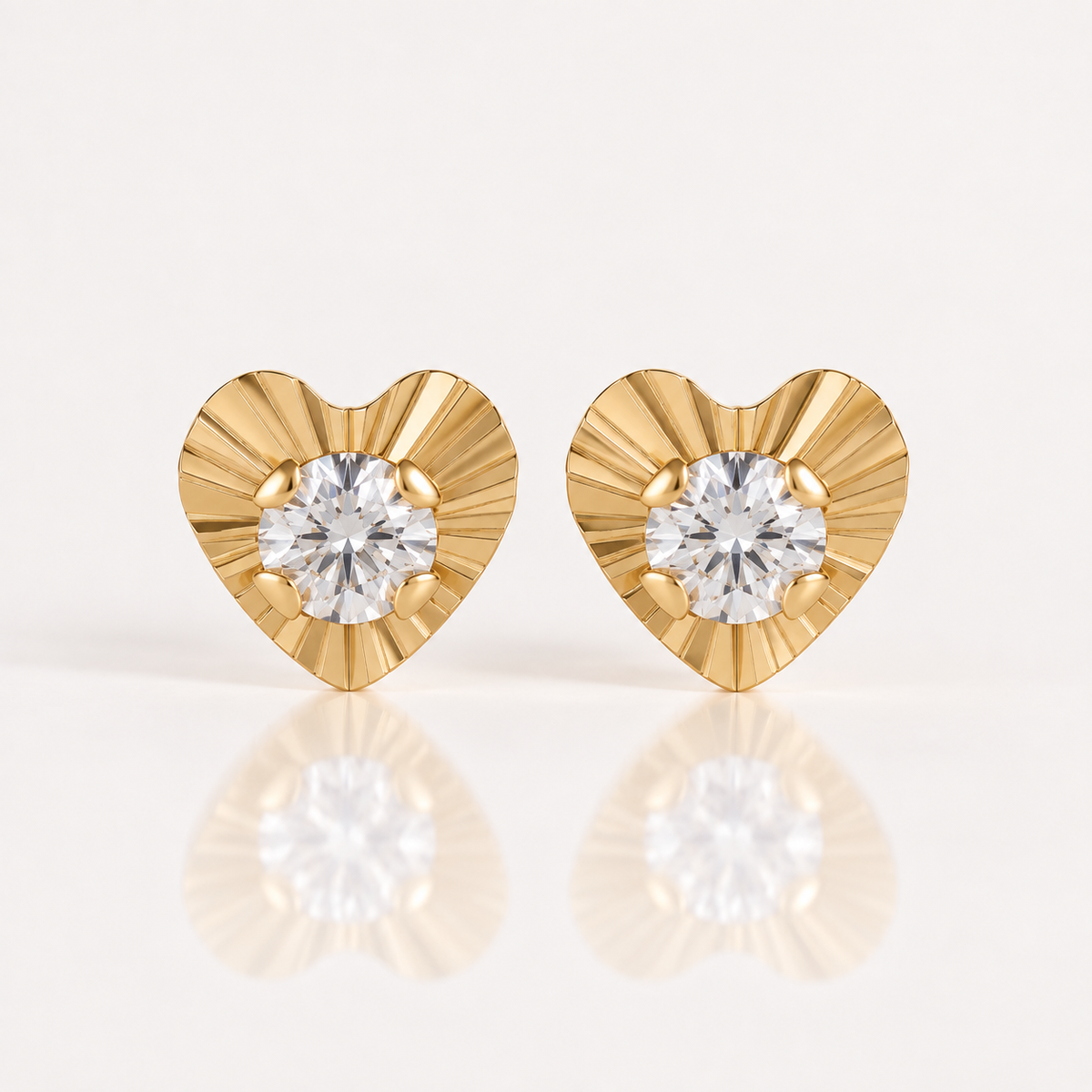 Abridores Corazón Punto Luz Oro 18k