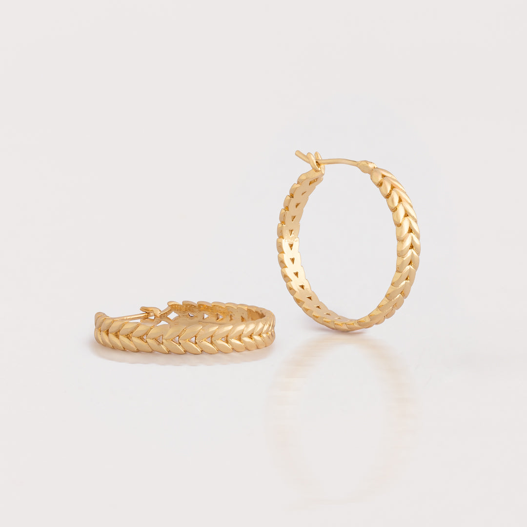 Argollas Golden Weave - AG40036