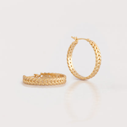 Argollas Golden Weave - AG40036