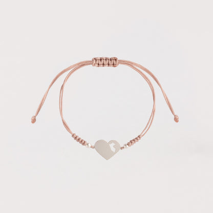 Pulsera Lia Snake rosado viejo - Corazón mapa del Perú