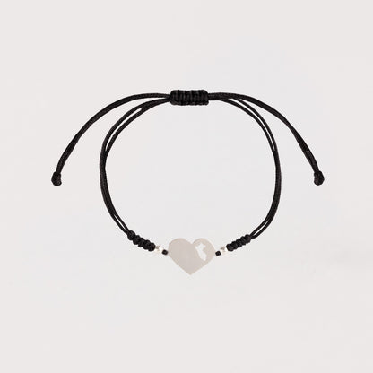 Pulsera Lia Snake negro - Corazón mapa del Perú