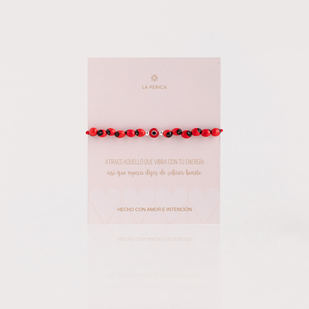 Pulsera Huayruro Bebé Plata