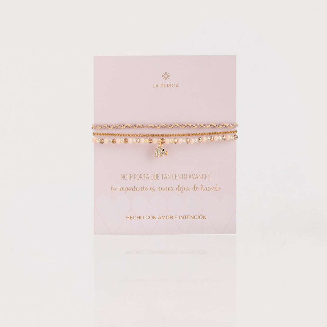 Pulsera Julieta Triple - Elefante Mini