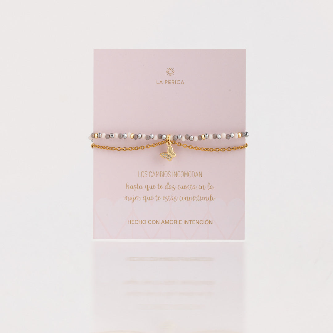 Pulsera Rafaella - Mariposa Semi Strass