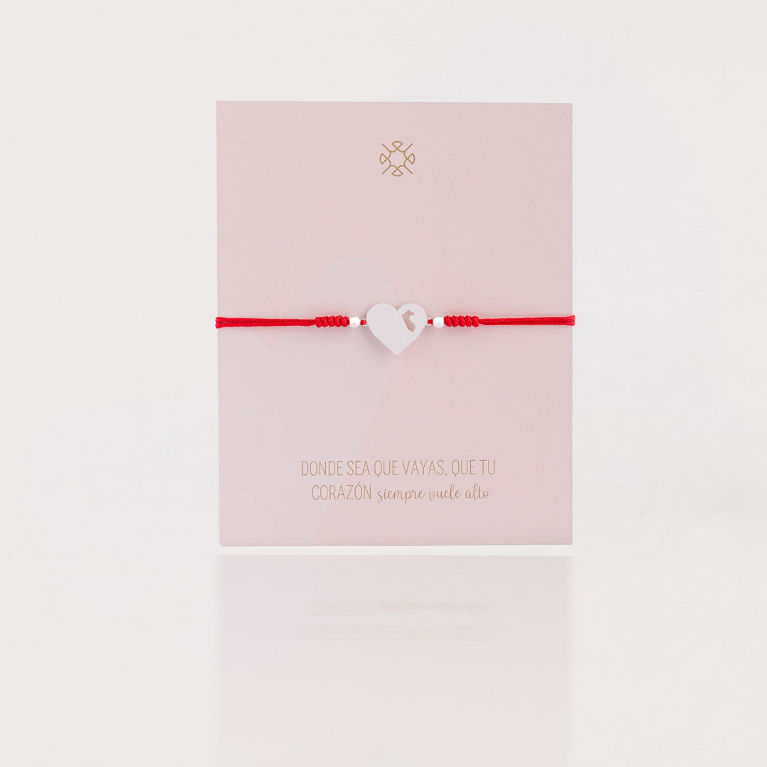 Pulsera Lia Snake rojo - Corazón mapa del Perú