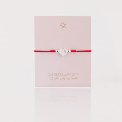 Pulsera Lia Snake rojo - Corazón mapa del Perú