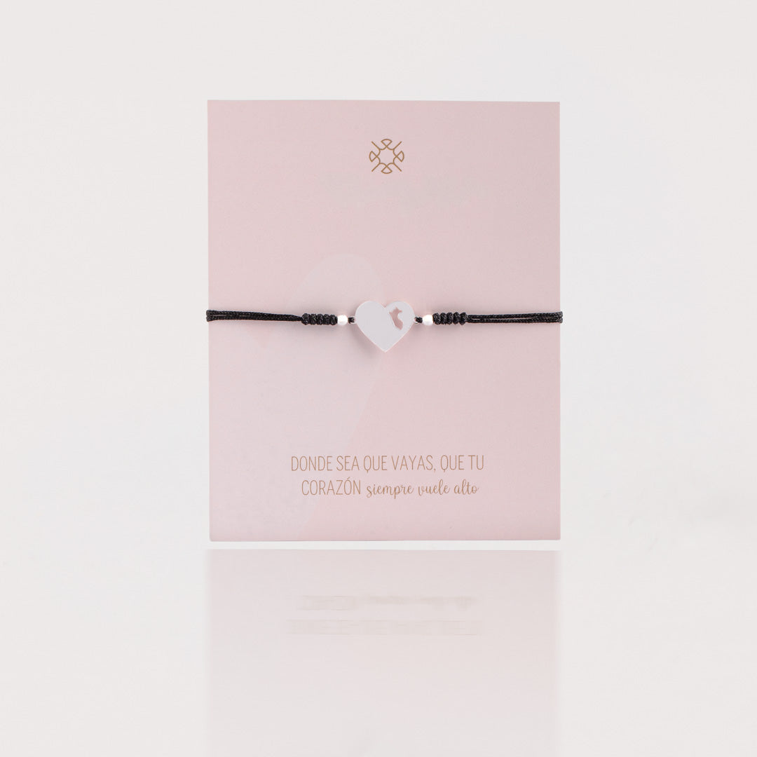Pulsera Lia Snake negro - Corazón mapa del Perú